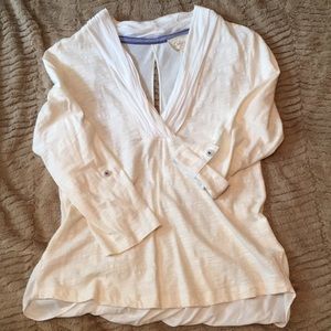 Anthropologie cream top